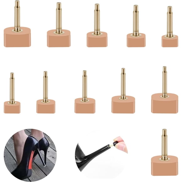 Fantastic 10Pairs High Heel Tips Replacement Kit Heel Caps Cover Heel Replacement Protectors Heel Tips Replacement Dowels for High Heel with superior functionality. Don't miss out!