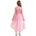 thumbnail image 2 of Aislor Big Girls Sequins Romper Formal Dress Birthday Evening Chiffon Ball Gown 6-16 Pink 12, 2 of 7