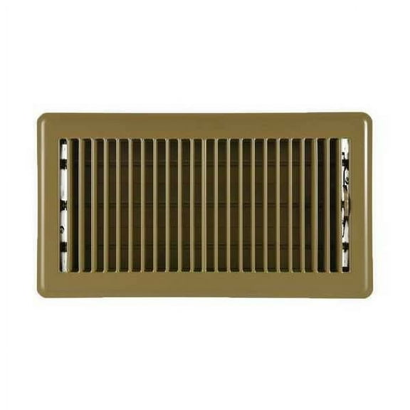 1 PK ZoroSelect Floor Register, 7.5 X 13.5, Brown, Steel