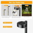 thumbnail image 6 of Solar Pathway Lights Outdoor, Bright LED Solar Lights Outdoor Waterproof, Up to 12 Hrs Modern Path Lighting for Yard Garden Walkway Driveway Lawn Decor, 6 of 8