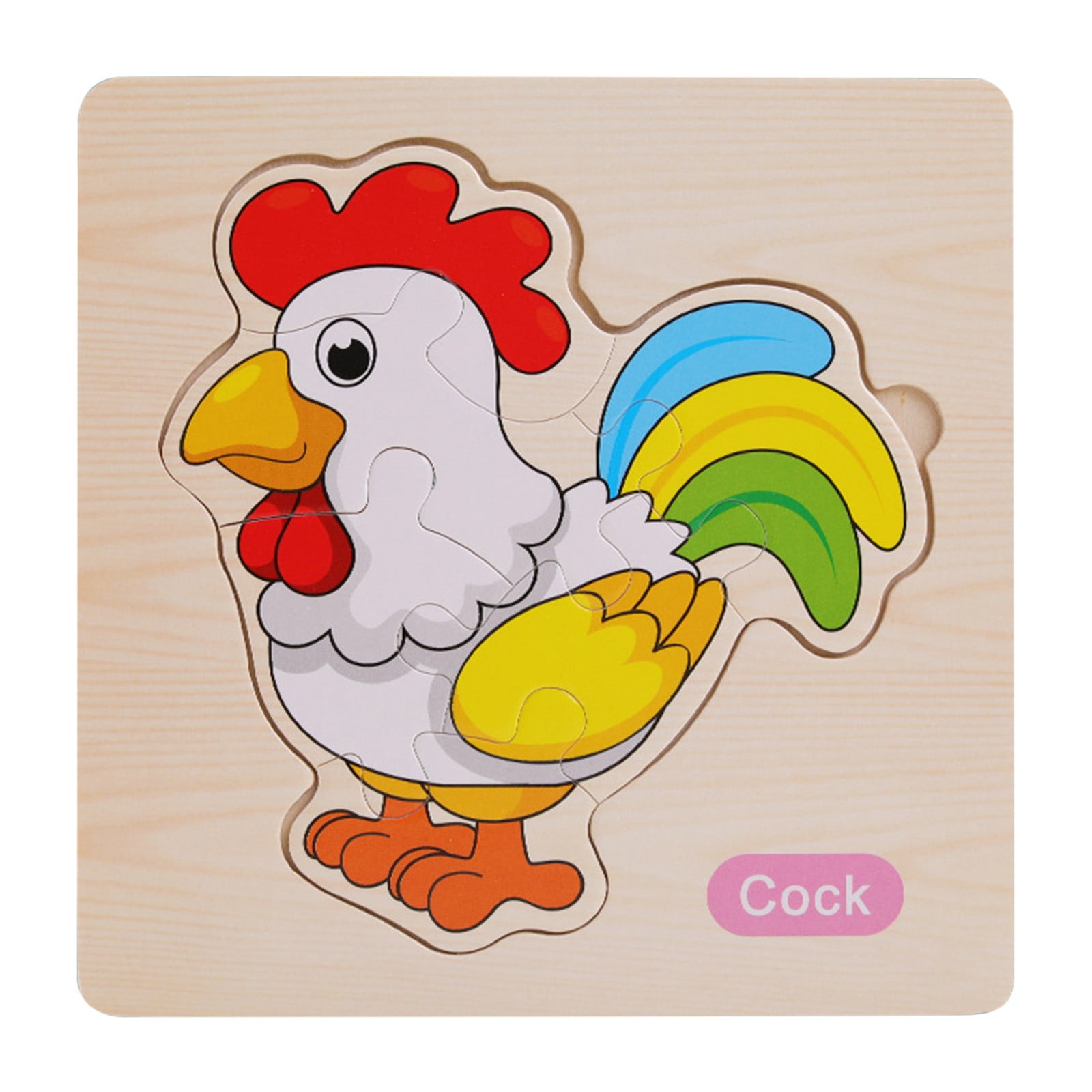 QIIBURR Wooden Kids Toys Puzzles For Kids Ages 24,6 Pack Wooden