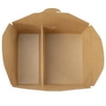 thumbnail image 5 of Bio Tek 47 oz Rectangle Kraft Paper #3 Bio Box Take Out Container - 2-Compartment - 6 1/2" x 5 1/4" x 2 1/2" - 200 count box, 5 of 10