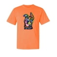thumbnail image 1 of Wild Bobby,Rescues are My Favorite Breed | Cute Neon Dean Russo Pitbull Dog Dog Lover Garment-Dyed Washed Look Short Sleeve Tees, Neon Orange, Medium, 1 of 3