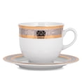 thumbnail image 2 of Tea Party Set for Women Royal Dinner Porcelain Tea Set of 14 for 6 pers. 1 Teapot 1 Sugar Bowl 6 Cups 6 Saucers Wedding Floral Teapot Set for Adults, 2 of 11