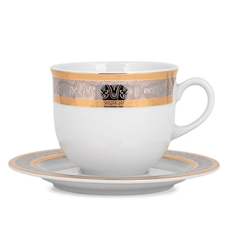 

Porcelain Cup for Mocha Cappuccino Tea and Coffee 9.13 fl oz (270 ml) Royal Dinner Porcelain Tea Cup and Saucer Set Pretty Tea Cup with Matching Saucer