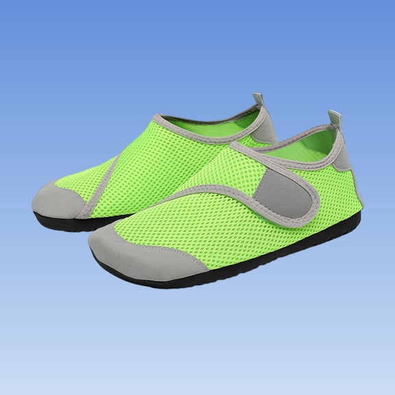 Xdegoge Womens Water Shoes Closed Toe Quick Dry Mesh Upper Barefoot Footwear with Adjustable Hook and Loop Strap Outdoor River Hiking