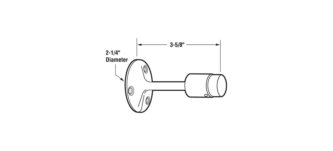 CRL J4596 Brass Wall Mounted Heavy-Duty Door Base Stop