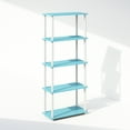 thumbnail image 5 of Furinno Turn-N-Tube 5-Tier Multipurpose Compact Display Rack, Shelving Unit, Bookcase, Light Blue/White, 5 of 6