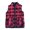Red, variant on IROINNID Boys Girls Autumn And Winter Thickened Zipper Vest Warm Keeping Sleeveless Plaid Cardigan