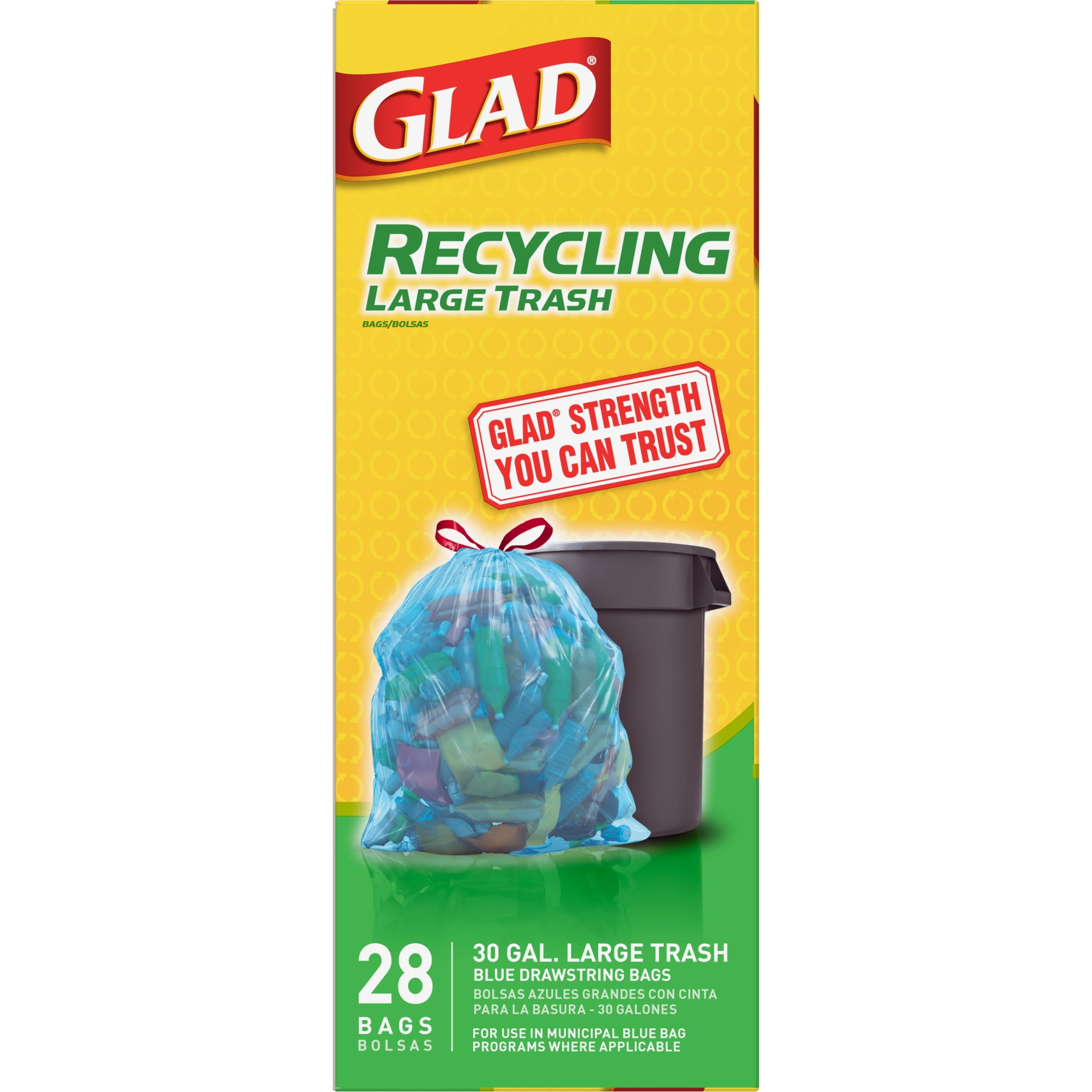Garbage Bags 120 L Bin Bags Blue 1 Roll with 25 Piece Waste Bags 30my 