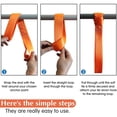 thumbnail image 4 of Speravity 4 Uds cinturón de amarre sólido y de larga duración amarre de trinquete con cordones pesados ​​colgantes de nailon naranja * Type1 NO1, 4 of 6