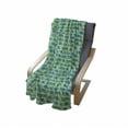 thumbnail image 4 of Camper Soft Flannel Fleece Throw Blanket, Grid Style Squares Background with Various Caravan Models Travel, Cozy Plush for Indoor and Outdoor Use, 60" x 80", Mint Green Green, by Ambesonne, 4 of 6
