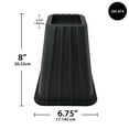 Mainstays Home Management Tall Bed Risers, Black, 4Pack, Assembled