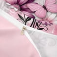thumbnail image 4 of Erosebridal Pink Daisy Twin Bedding for Girls, Watercolor Ombre Duvet Cover Set, Pink Reversible, 2pcs 1 Duvet Cover and 1 Pillowcase, No Comforter, 4 of 6