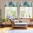 thumbnail image 5 of 2 Pack Valances Window Treatments,Summer Ocean Octopus Tropical Vintage Blackout Drapes Adjustable Curtain Valances for Windows Living Room Kitchen Over Sink, 18x52 Inch Rod Pocket Valances, 5 of 6