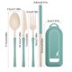 thumbnail image 3 of Wheats Straw Tableware Set Student Outdoor Portable Knife Fork Spoon Straw Tableware Camping Portable Tableware, 3 of 6