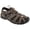 Dark Taupe/Orange, variant on PDQ Mens Toggle & Touch Fastening Synthetic Nubuck Trail Sandals