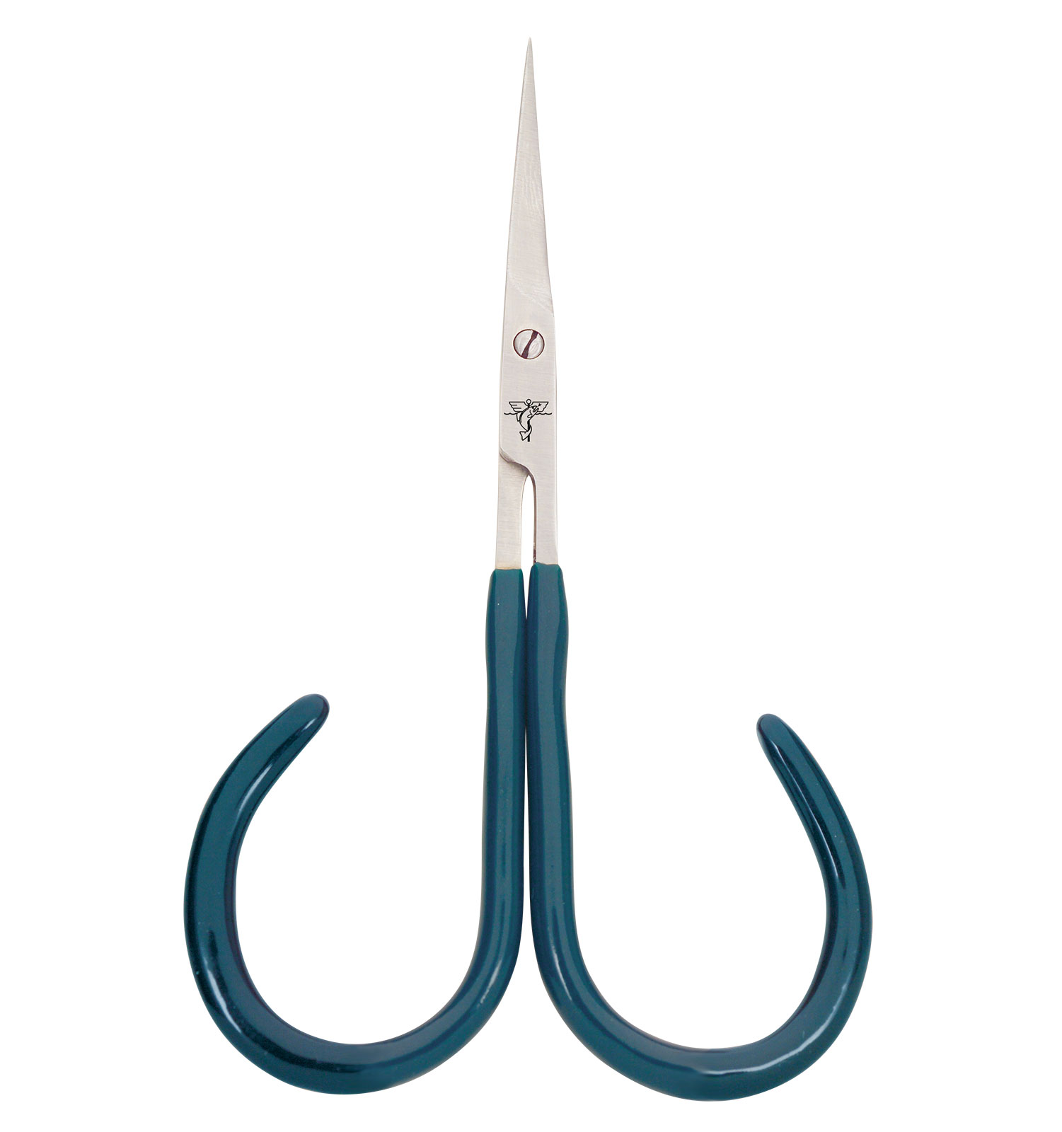 Dr. Slick Open Loop Scissors Straight Serrated Adjustable Green PVC
