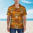 thumbnail image 4 of Lsque Tiger pattern Hawaiian Shirt for Men, Unisex Summer Beach Casual Short Sleeve Button Down Shirts-Small, 4 of 9