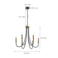 thumbnail image 7 of Aiwen 6 Lights Candle Like Chandelier Pendant Light Modern Home Hanging Lamp Fixture, 7 of 7