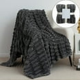 thumbnail image 2 of Clearance Items Soft Fleece Throw Blanket 50 Inches Cozy 3D Knot Texture Flannel Blanket Lightweight Warm Blanket for Couch Bed Sofa All Season Camping Travel, 2 of 5
