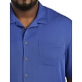 thumbnail image 2 of Oak Hill by DXL Men's Big and Tall  Men's Big and Tall Solid Camp Shirt, Deep Ultramarine Blue, 1XL, 2 of 6