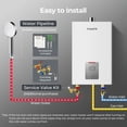 thumbnail image 6 of Fogatti InstaGas Classic Propane Gas Tankless Water Heater 90,000 BTU, Up to 4.0 GPM Instant Hot Water Heater LP, Indoor Installation, CSA Certified, White, 6 of 10