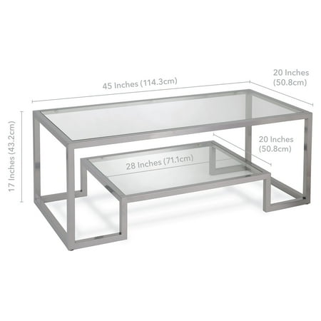 Camden&Wells - Athena 45" Coffee Table - Satin Nickel