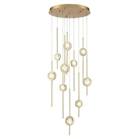 

Modern Ten Light Chandelier-Brass Anodized Aluminum Finish Bailey Street Home 79-Bel-4534002