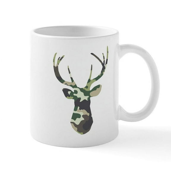 CafePress - Camo Buck - 11 oz Ceramic Mug - Novelty Coffee Tea Cup