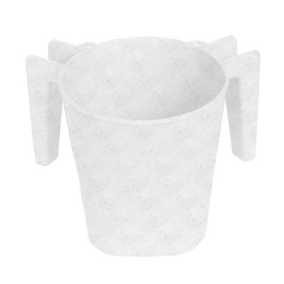 YBM Home Plastic Square Small Wash Cup, Ba156 (White With Dots,1)