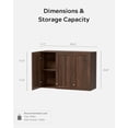 thumbnail image 4 of EYYTHUNG Large Wall Cabinets Laundry Room Wall Mounted Medicine Cabinet with 3 Door and Shelves Floating Cupboard Kitchen Organizers Pantry Cabinets, Brown, 4 of 7