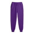 thumbnail image 4 of BRDFRL Women's Sweatpants Petite Length Pockets Pants Casual Workout Athletic Joggers Drawstring Waist Sweat Pants Purple 3XL, 4 of 5