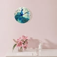 thumbnail image 3 of 10 Inch Wall Clock Battery Operated Silent Clock Decorative for Office, Kitchen, Outdoor, Living Room，Beautiful Peacock Creative, 3 of 4