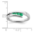 thumbnail image 3 of Auriga Fine Jewelry 14K White Gold Emerald 4-stone Ring for Women Size- 7, 3 of 6