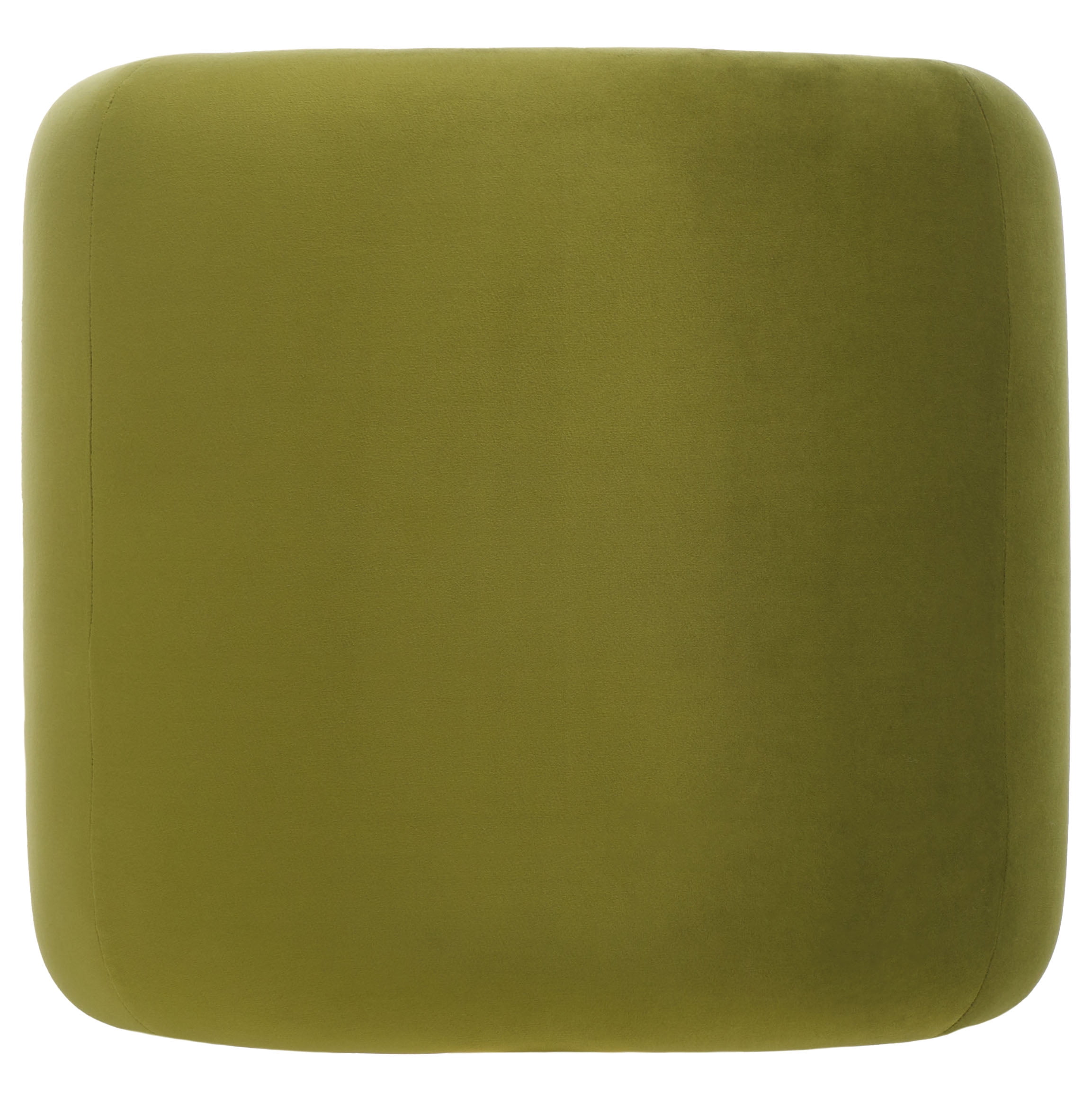 SAFAVIEH Kibo Modern Velvet Ottoman, Olive