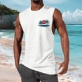 thumbnail image 2 of Akmaiox Men's Palm Tree Sunset Graphic Tank Top Casual Workout Muscle Sleeveless Shirt for Summer Sports S-XXL, 2 of 6