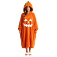 thumbnail image 2 of Ruyelune Pink Halloween Pumpkin Onesie Pajamas for Adults Pumpkin Jumpsuit Pajama Loungewear,Cosplay Costume,Winter Warm Plush Long Sleeve S, 2 of 4