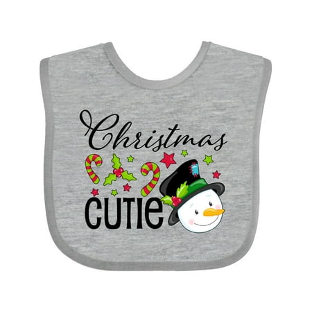 

Inktastic Christmas Cutie snowman Gift Baby Boy or Baby Girl Bib