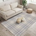 thumbnail image 4 of Washable Area Rugs 4x6 FT Buffalo Plaid Rugs for Living Room Non-Slip Non-Shedding Low-Profile Rectangle Lavender Lilac Farmhouse Gingham Striped Large Rug Carpet for Bedroom Dining Room Home Decor, 4 of 8