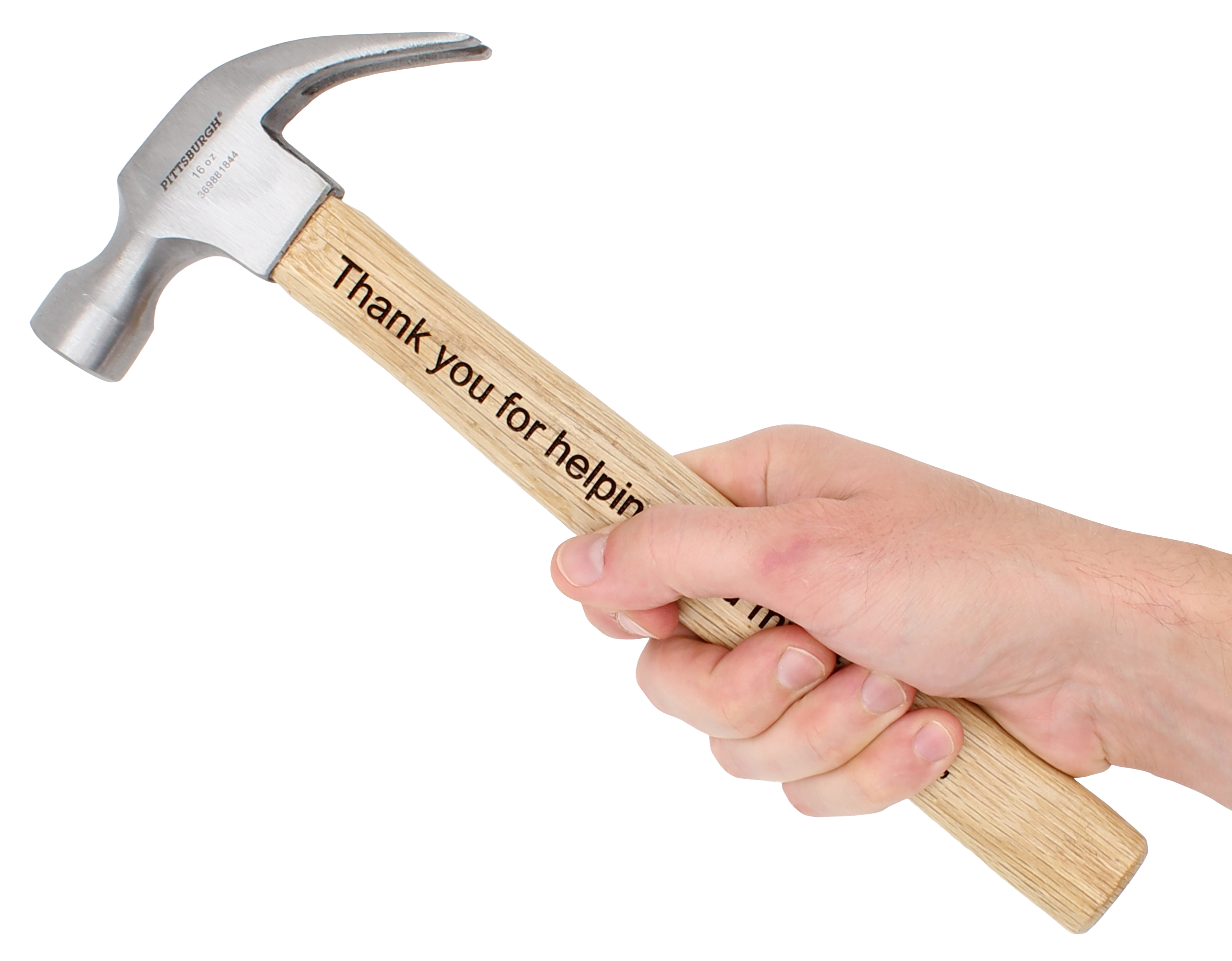 Palmetto Wood Shop Personalized Laser Engraved Wood Handle Hammer