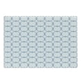 thumbnail image 1 of Vintage Cutting Board, Diagonal Checkered Squares with Delicate Elliptic Details Simplistic Retro Design, Decorative Tempered Glass Cutting and Serving Board, Large Size, Blue White, by Ambesonne, 1 of 1