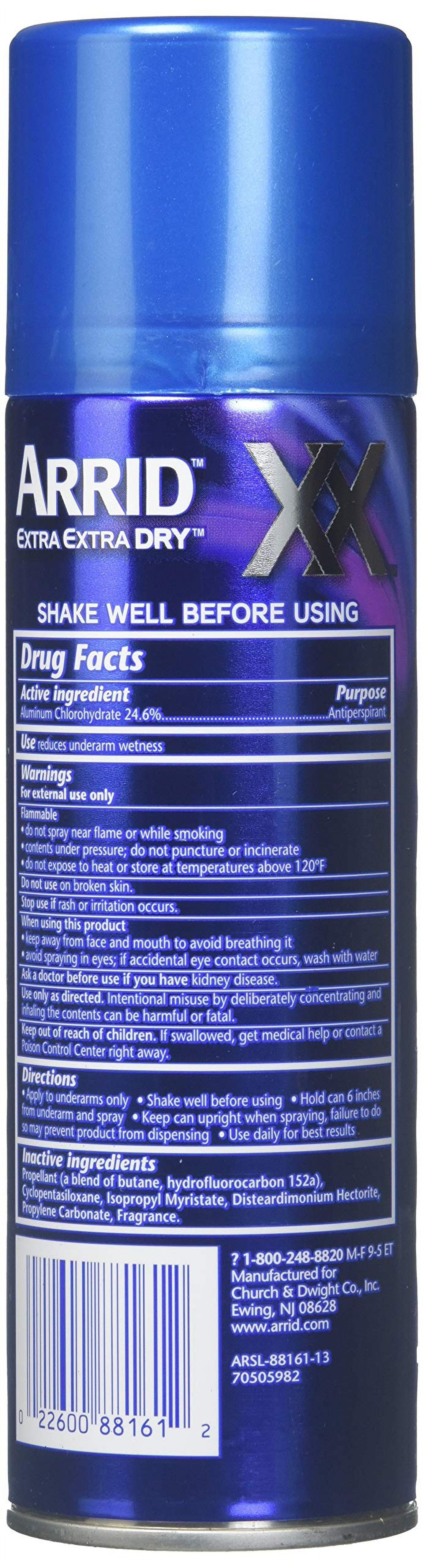 Arrid Xx Anti-Perspirant Deodorant Spray, Morning Clean 6 Oz (Pack Of 9).