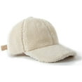 thumbnail image 3 of Fall/Winter Baseball Cap for Women,Lamb Wool Warm for Outdoor Travel,Can be Attached a Hair to Form a Hat Wig, 3 of 4