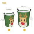 thumbnail image 6 of YFYANG Waterproof Laundry Hamper, Cartoon Christmas Moose Laundry Basket Oxford Fabric with Handle Foldable, M, 6 of 8