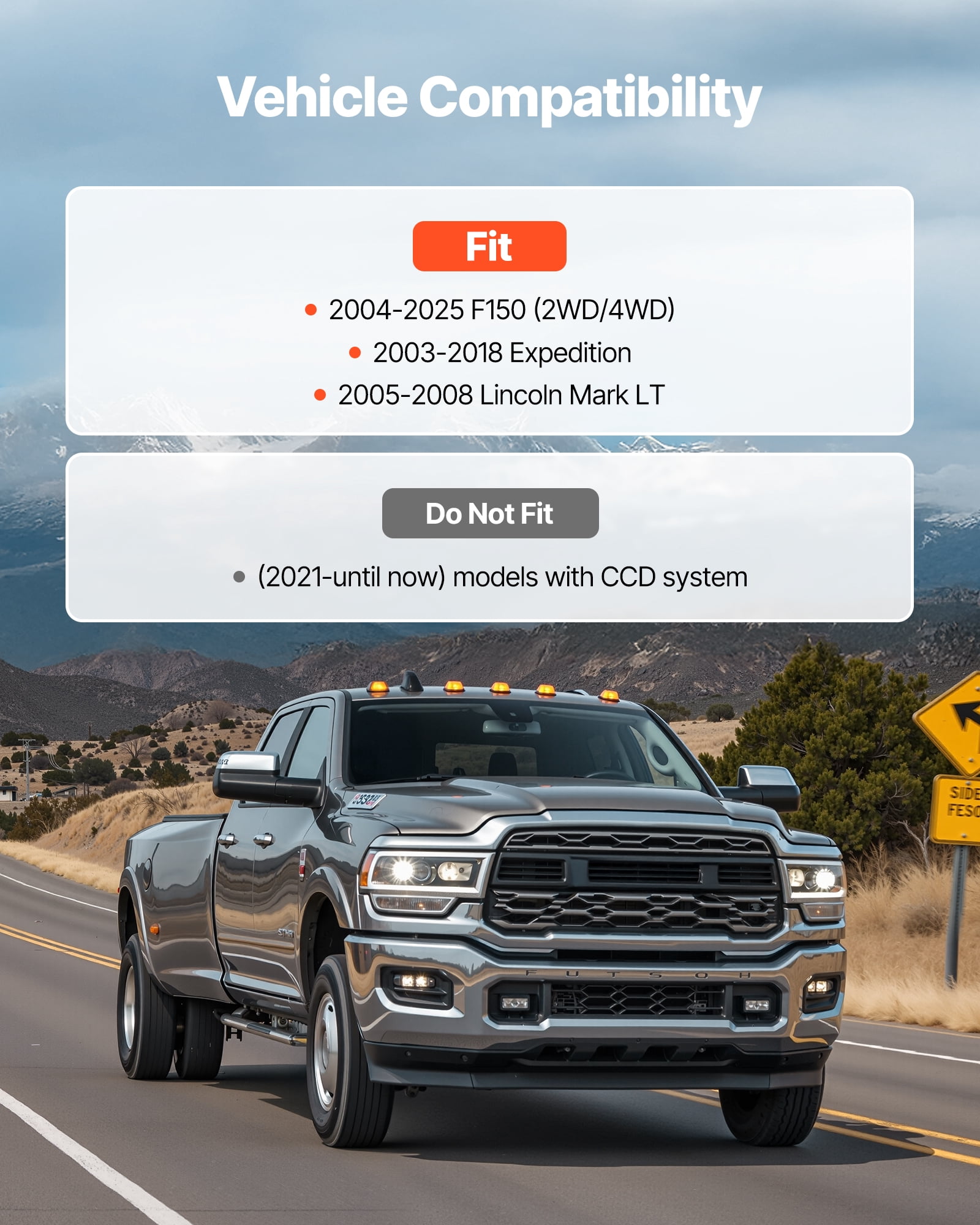 VEVOR 2 Inch Front Leveling Lift Kit for 2004-2025 Ford F150 2WD/4WD, 2003-2018 Expedition, 2005-2008 Lincoln Mark LT, Chassis Level Kit with 2PCS Heavy Duty Forged Aluminum Suspension Strut Spacers