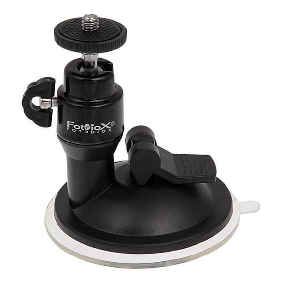Fotodiox Windshield Suction Cup Mount with Ballhead - Mount for Smart Phone Clip, Cameras, DVs, GPS, Webcams