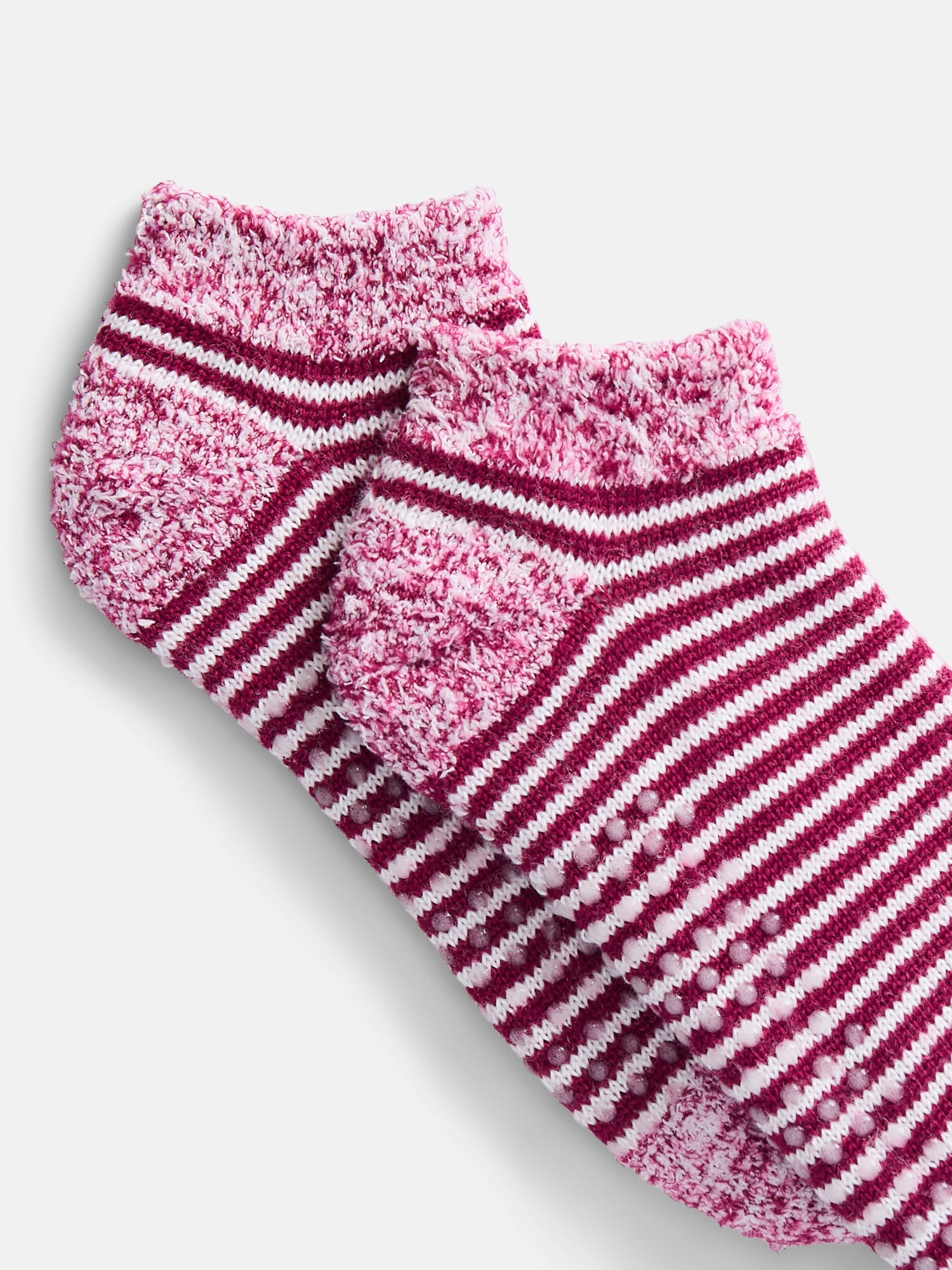 Joyspun Women's Double Layer Low Cut Lounge Socks, 3 Pack, Shoe Sizes 4-10