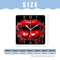 thumbnail image 2 of 10 Inch Wall Clock Battery Operated Silent Clock Decorative for Office, Kitchen, Outdoor, Living Room，Lip and Black Background Print, 2 of 4