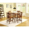 Mainstays 5-Piece Counter Height Dining Set, Warm Cherry Finish